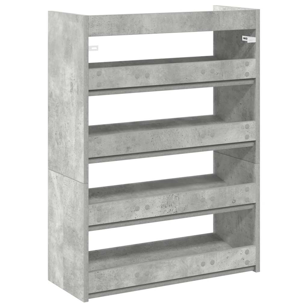 Scarpiera Grigio Cemento 60x25x81 cm in Legno Multistrato - homemem39