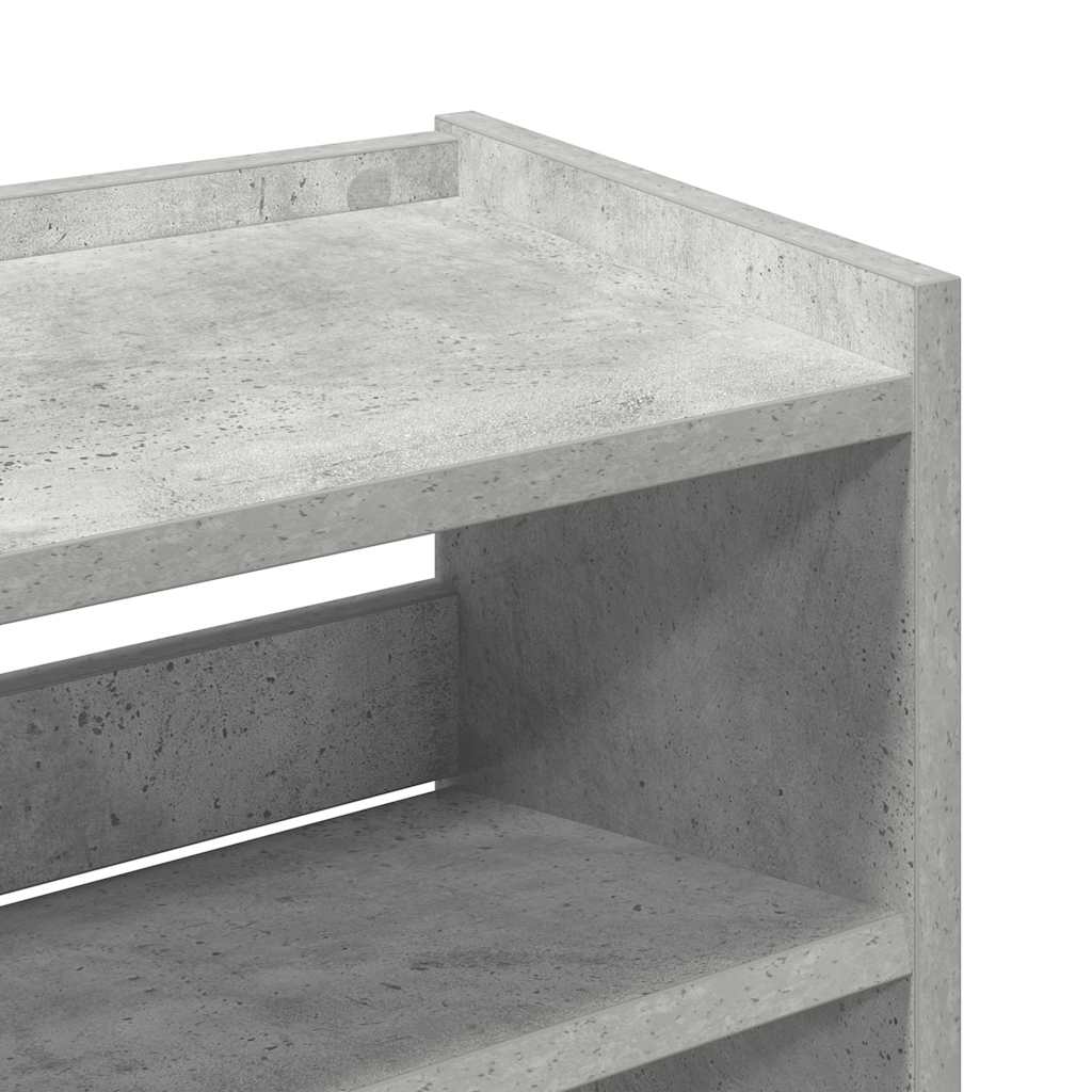 Scarpiera Grigio Cemento 60x25x81 cm in Legno Multistrato - homemem39