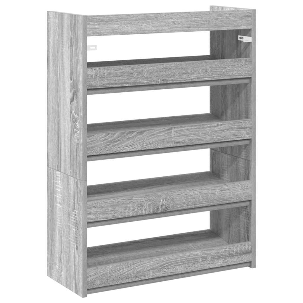 Scarpiera Grigio Sonoma 60x25x81 cm in Legno Multistrato - homemem39