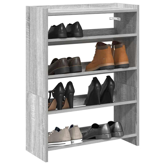 Scarpiera Grigio Sonoma 60x25x81 cm in Legno Multistrato - homemem39