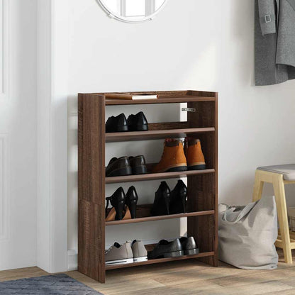 Scarpiera Rovere Marrone 60x25x81 cm in Legno Multistrato - homemem39