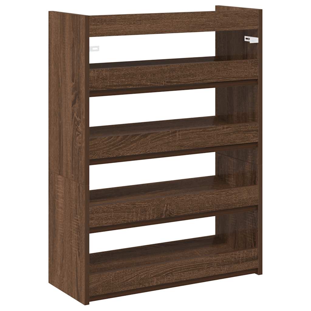 Scarpiera Rovere Marrone 60x25x81 cm in Legno Multistrato - homemem39