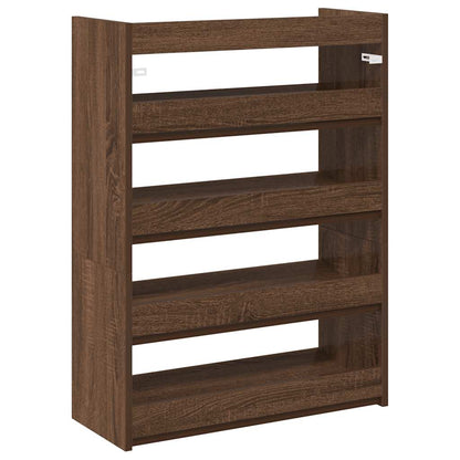 Scarpiera Rovere Marrone 60x25x81 cm in Legno Multistrato - homemem39