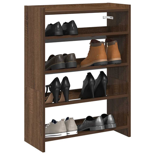 Scarpiera Rovere Marrone 60x25x81 cm in Legno Multistrato - homemem39