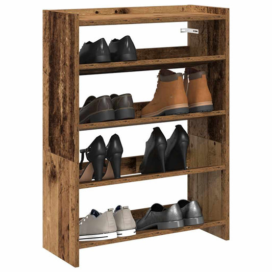 Scarpiera Legno Antico 60x25x81 cm in Legno Multistrato - homemem39