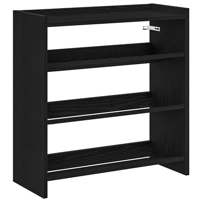 Scarpiera Nera 60x25x62 cm in Legno Multistrato