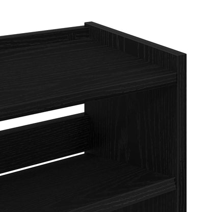 Scarpiera Nera 60x25x62 cm in Legno Multistrato