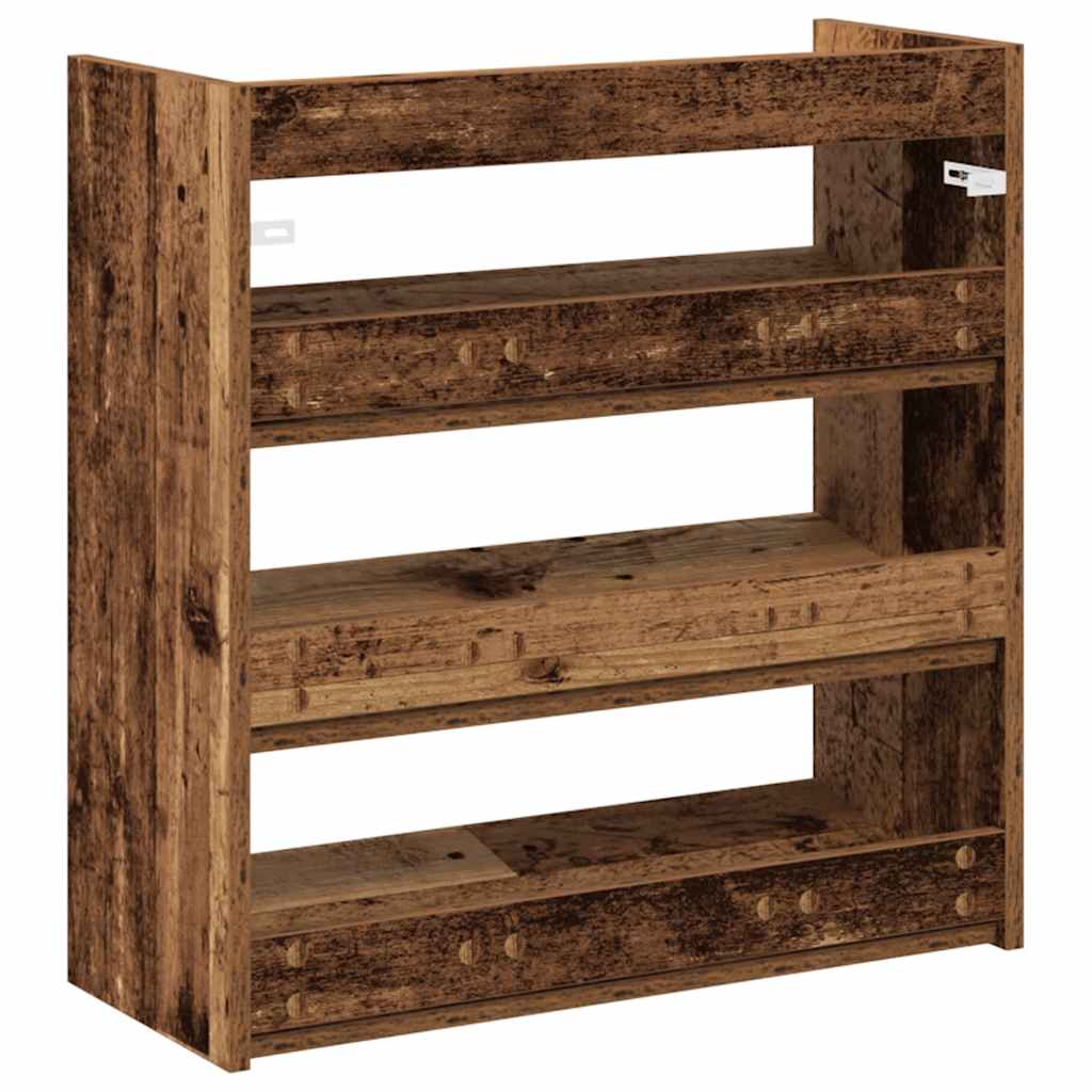 Scarpiera Legno Antico 60x25x62 cm in Legno Multistrato - homemem39