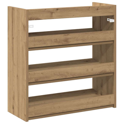 Scarpiera Rovere Artigianale 60x25x62 cm in Legno Multistrato