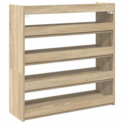 Scarpiera Rovere Sonoma 80x25x81 cm in Legno Multistrato - homemem39