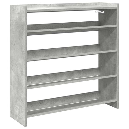 Scarpiera Grigio Cemento 80x25x81 cm in Legno Multistrato - homemem39