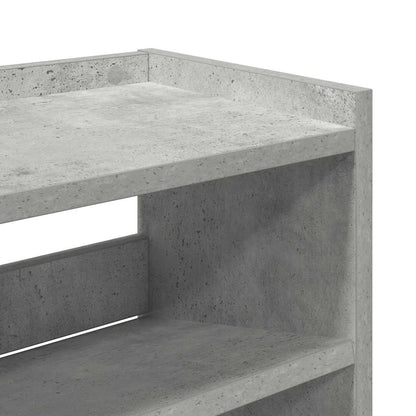 Scarpiera Grigio Cemento 80x25x81 cm in Legno Multistrato - homemem39