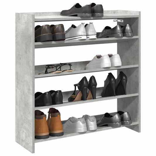 Scarpiera Grigio Cemento 80x25x81 cm in Legno Multistrato - homemem39