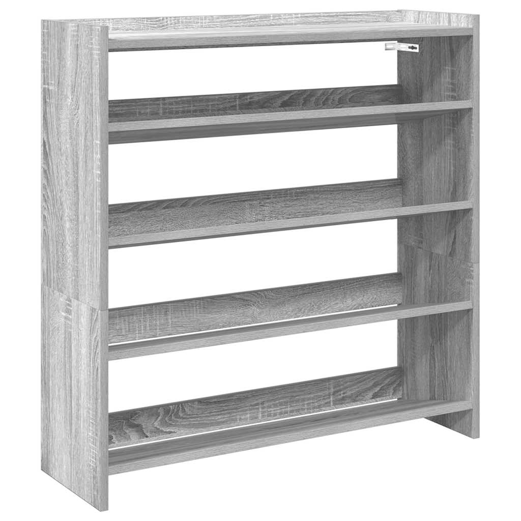 Scarpiera Grigio Sonoma 80x25x81 cm in Legno Multistrato - homemem39