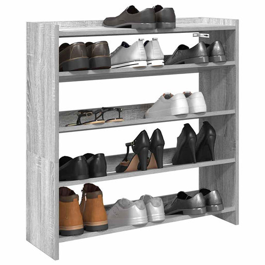 Scarpiera Grigio Sonoma 80x25x81 cm in Legno Multistrato - homemem39