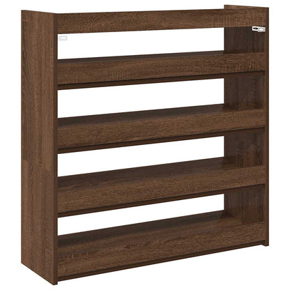 Scarpiera Rovere Marrone 80x25x81 cm in Legno Multistrato - homemem39