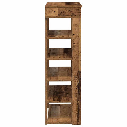 Scarpiera Legno Antico 60x30x98 cm in Legno Multistrato