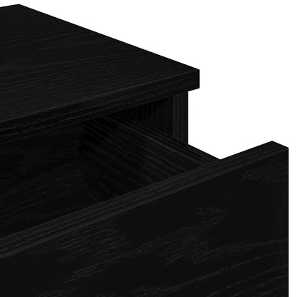 Scaffale a Parete con Cassetti Nero 60x28x15 cm in Truciolato | homemem39