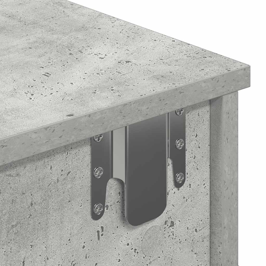 Scaffale a Parete con Cassetti Grigio 60x28x15 cm in Truciolato | homemem39
