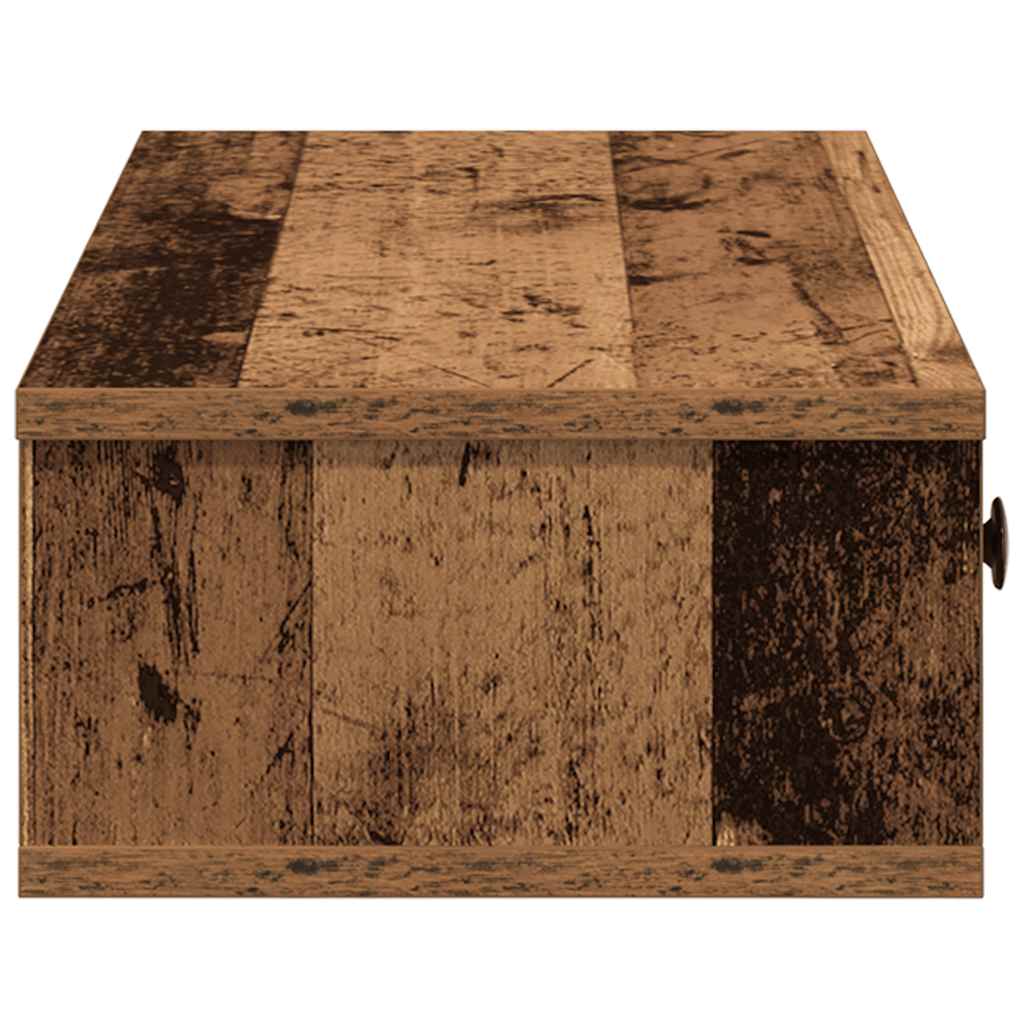 Scaffale a Parete con Cassetti Antico 60x28x15 cm in Truciolato | homemem39
