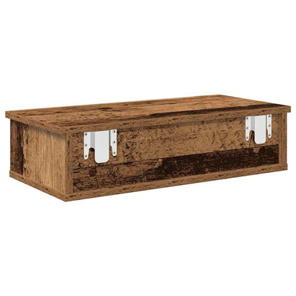 Scaffale a Parete con Cassetti Antico 60x28x15 cm in Truciolato | homemem39