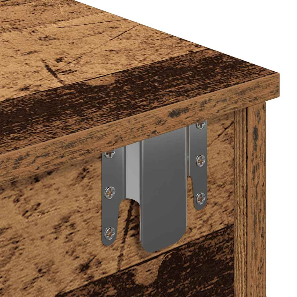 Scaffale a Parete con Cassetti Antico 60x28x15 cm in Truciolato | homemem39