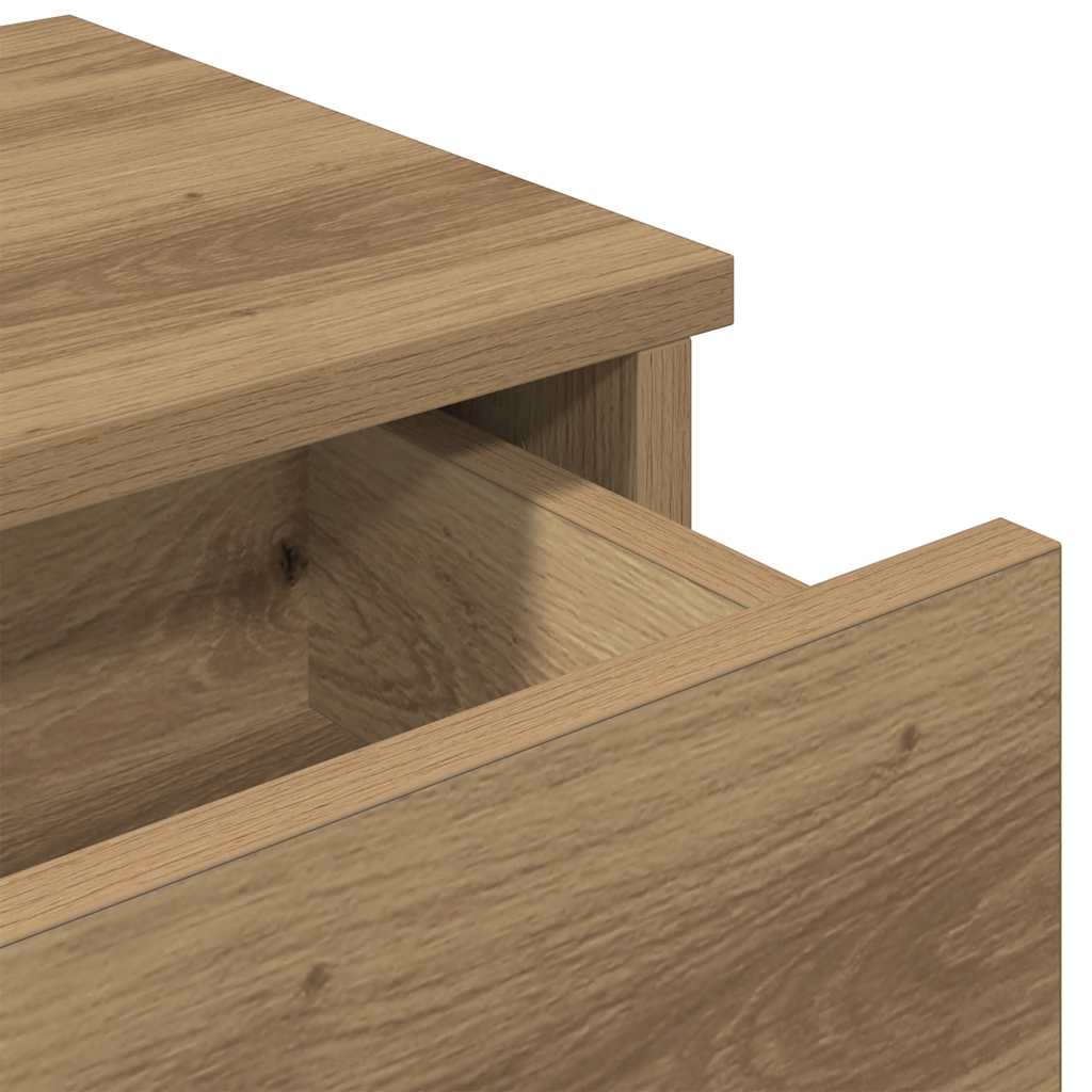 Scaffale a Parete con Cassetti Rovere 60x28x15 cm in Truciolato | homemem39