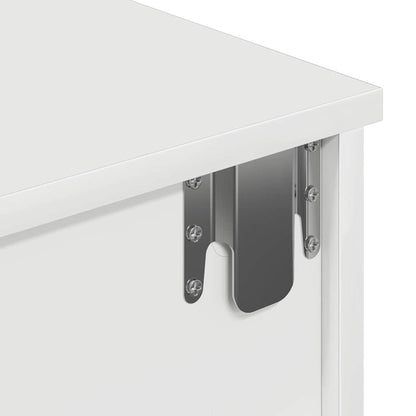 Scaffale a Parete con Cassetti Bianco 80x34x17 cm in Truciolato | homemem39