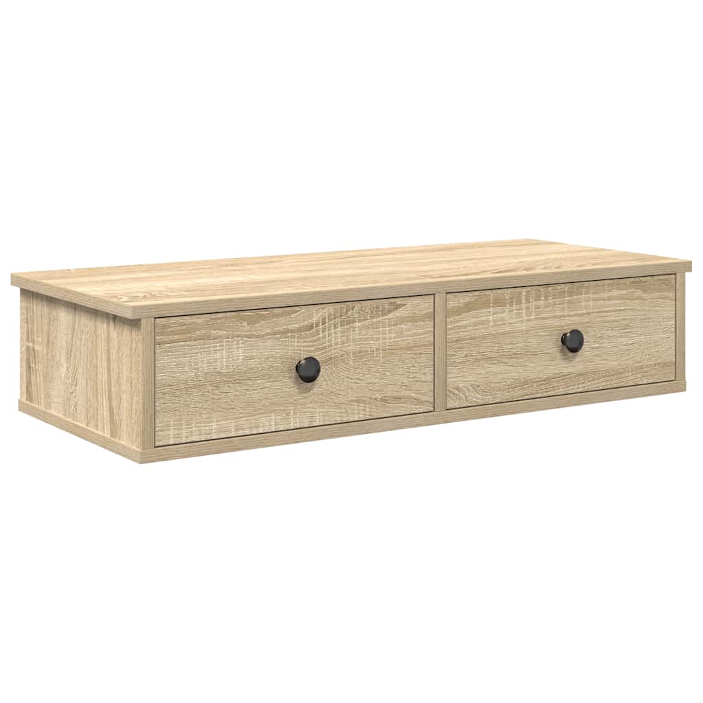 Scaffale a Parete con Cassetti Sonoma 80x34x17 cm in Truciolato | homemem39