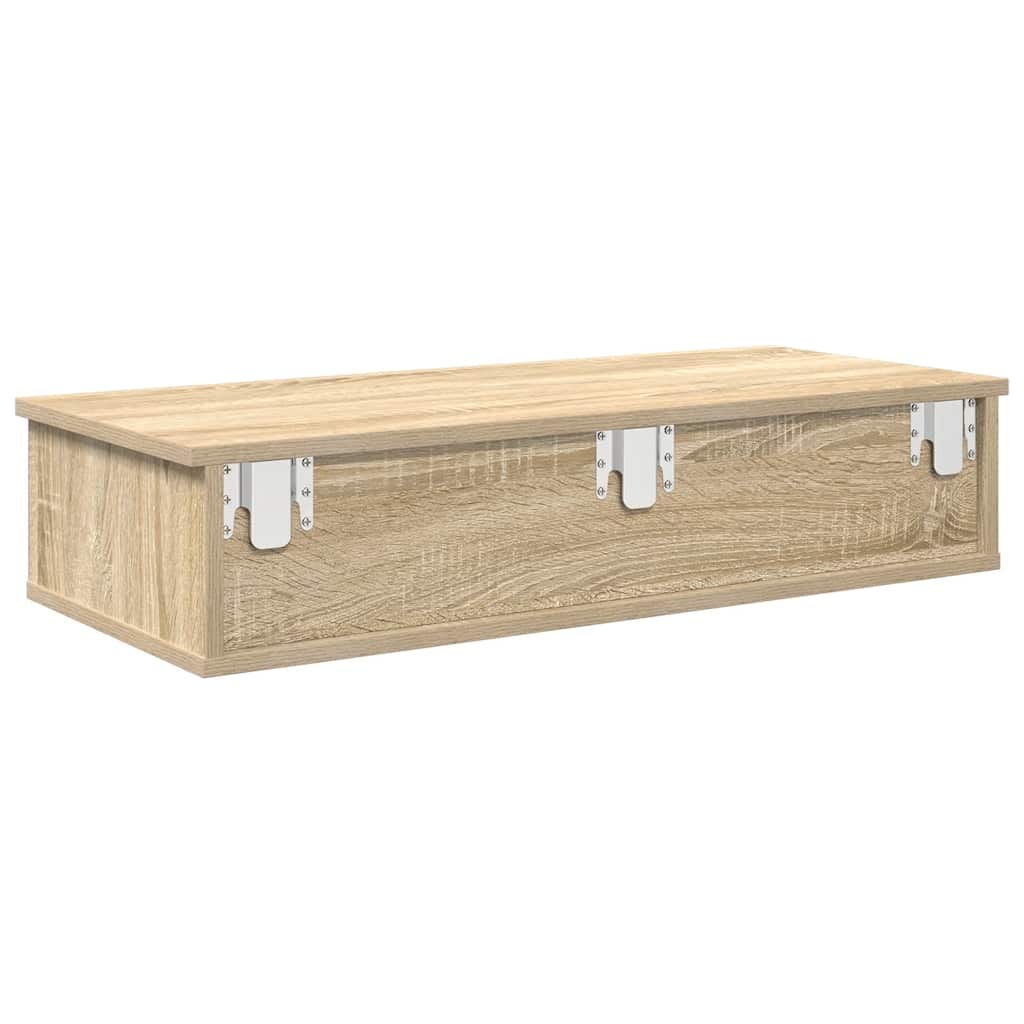 Scaffale a Parete con Cassetti Sonoma 80x34x17 cm in Truciolato | homemem39