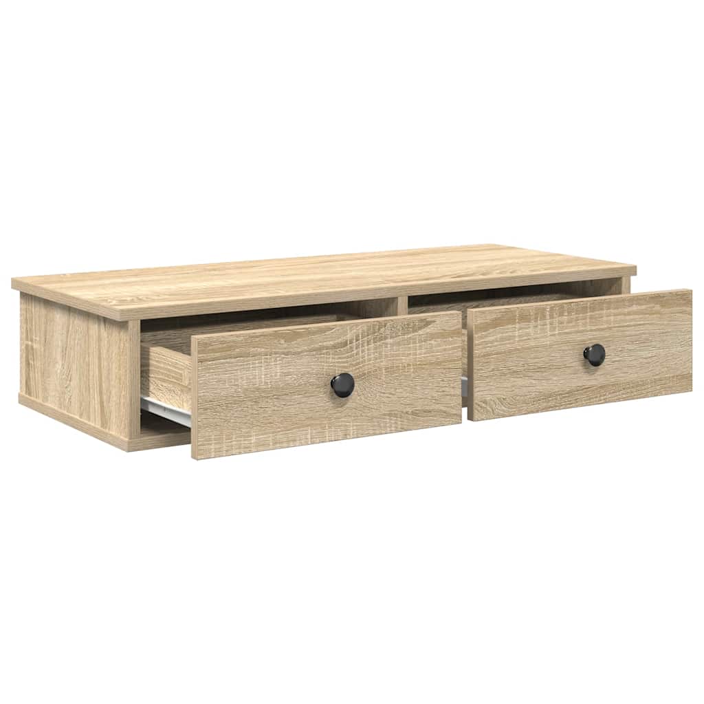 Scaffale a Parete con Cassetti Sonoma 80x34x17 cm in Truciolato | homemem39