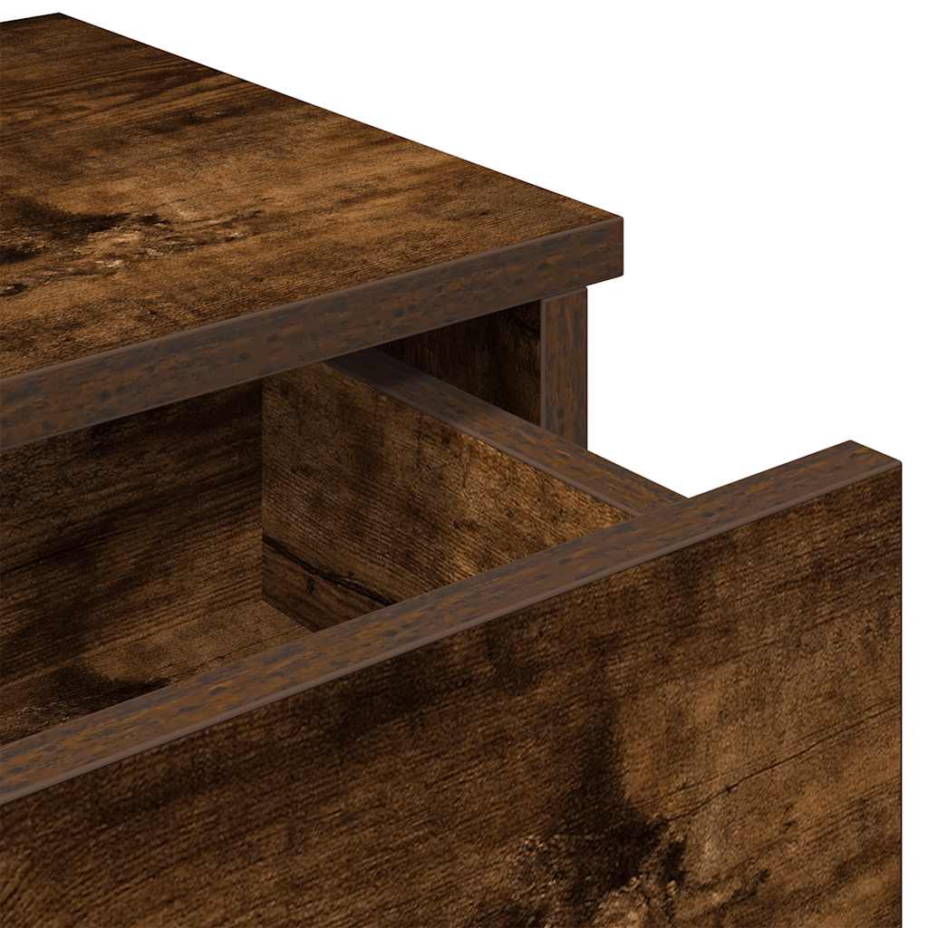 Scaffale a Parete con Cassetti Fumo 80x31x17 cm in Truciolato | homemem39