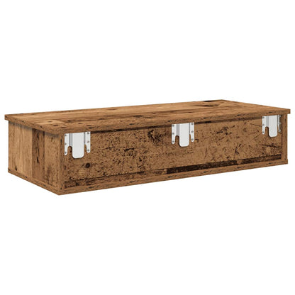 Scaffale a Parete con Cassetti Antico 80x31x17 cm in Truciolato | homemem39