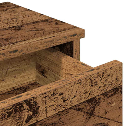 Scaffale a Parete con Cassetti Antico 80x31x17 cm in Truciolato | homemem39
