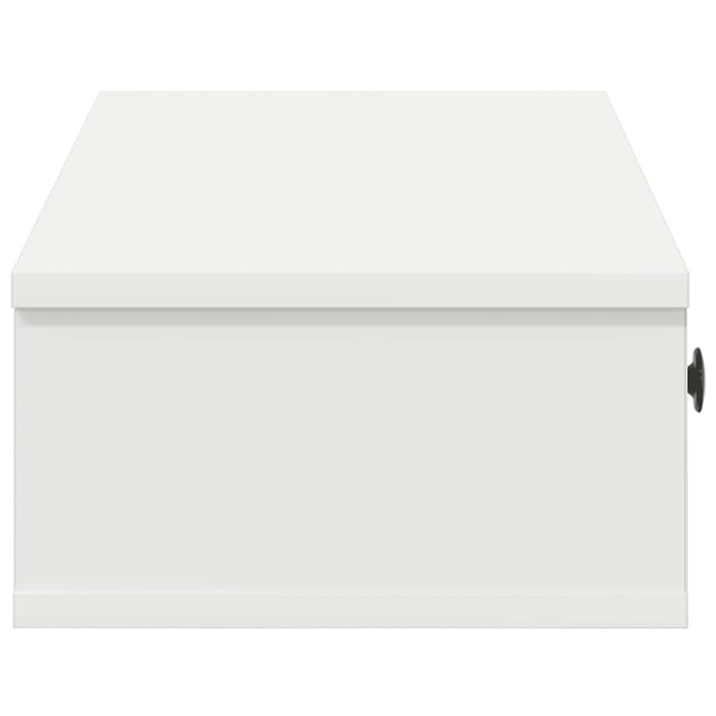 Scaffale a Parete con Cassetti Bianco 100x37,5x19 cm Truciolato | homemem39