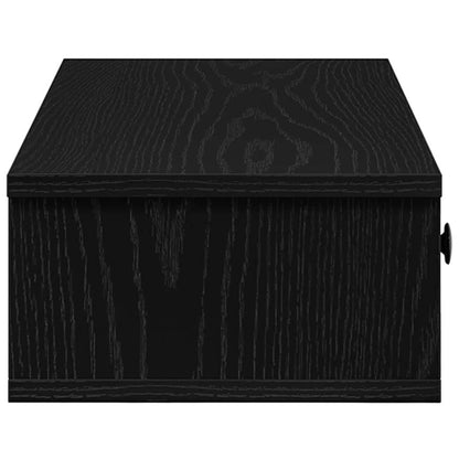 Scaffale a Parete con Cassetti Nero 100x37,5x19cm in Truciolato | homemem39