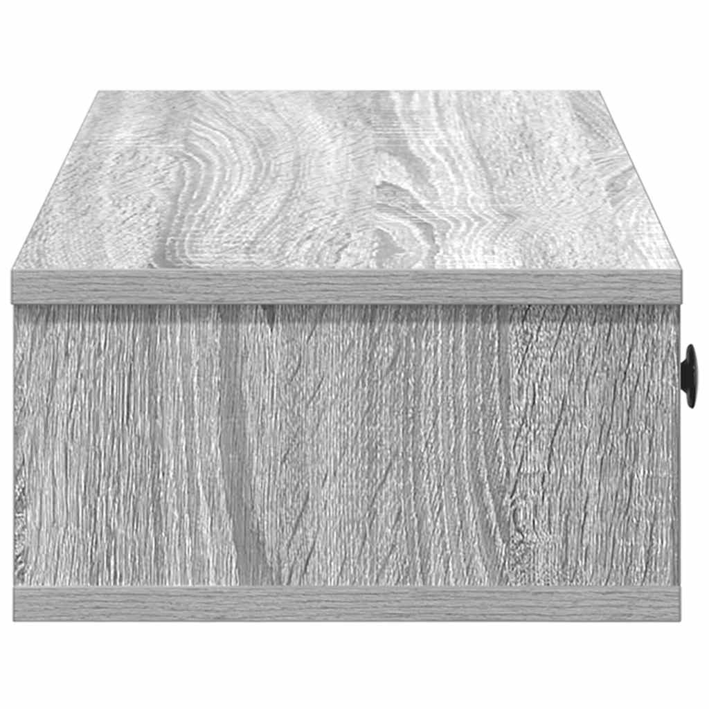 Scaffale a Parete con Cassetti Grigio 100x37,5x19 cm Truciolato | homemem39