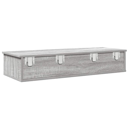Scaffale a Parete con Cassetti Grigio 100x37,5x19 cm Truciolato | homemem39