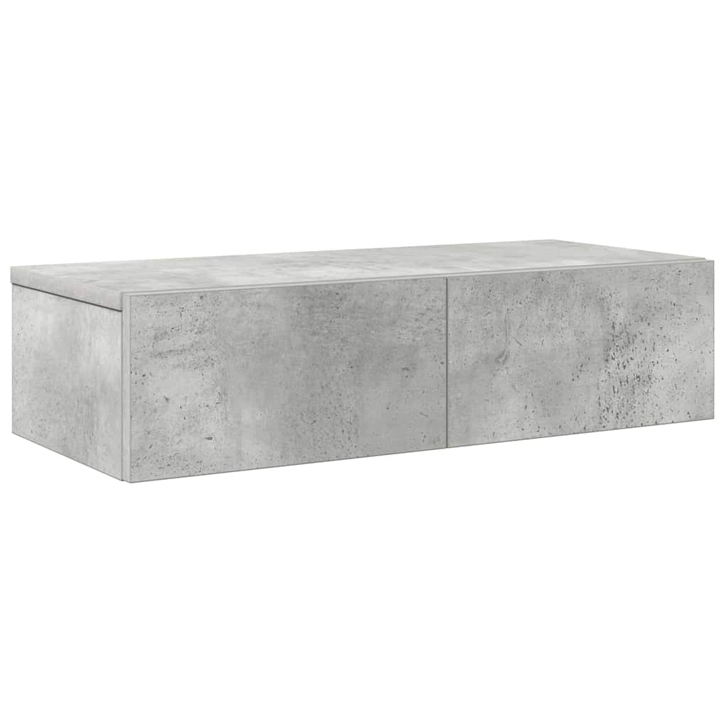 Scaffale a Parete con Cassetti Grigio 60x26,5x15 cm Truciolato | homemem39