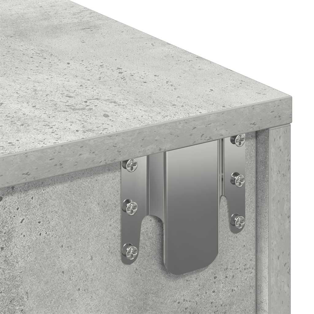 Scaffale a Parete con Cassetti Grigio 60x26,5x15 cm Truciolato | homemem39
