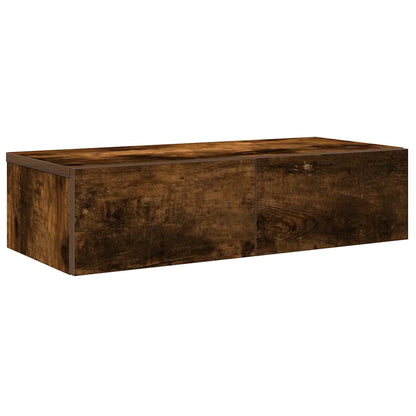Scaffale a Parete con Cassetti Fumo 60x26,5x15 cm in Truciolato | homemem39