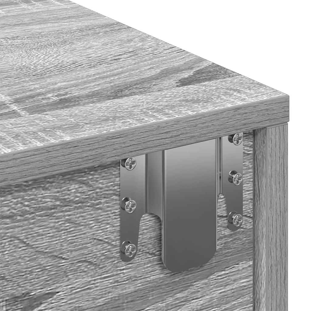 Scaffale a Parete con Cassetti Grigio 60x26,5x15 cm Truciolato | homemem39