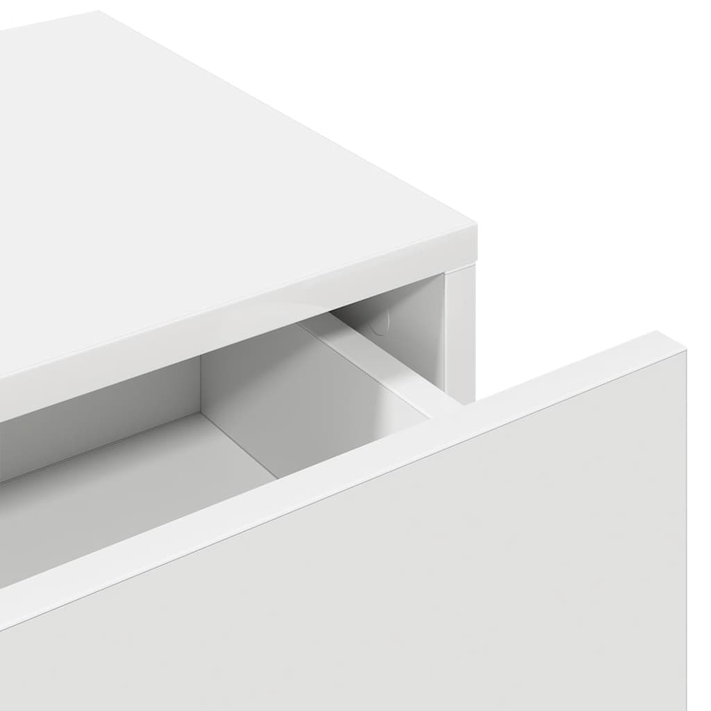 Scaffale a Parete con Cassetti Bianco 80x33x17 cm in Truciolato | homemem39