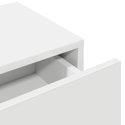 Scaffale a Parete con Cassetti Bianco 80x33x17 cm in Truciolato | homemem39