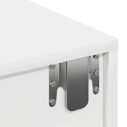Scaffale a Parete con Cassetti Bianco 80x33x17 cm in Truciolato | homemem39