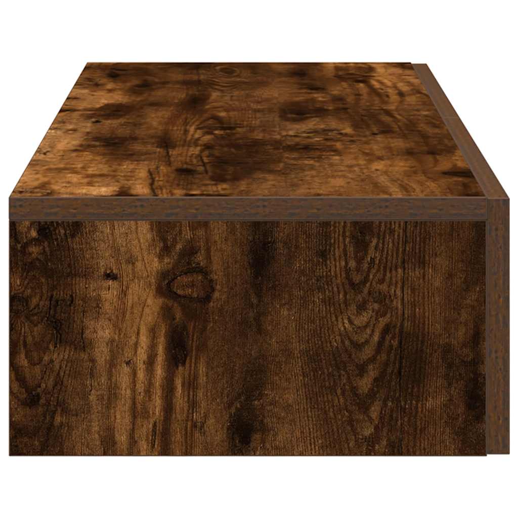 Scaffale a Parete con Cassetti Fumo 80x33x17 cm in Truciolato | homemem39