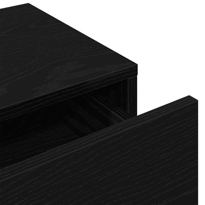Scaffale a Parete con Cassetti Nero 100x36x19 cm in Truciolato | homemem39