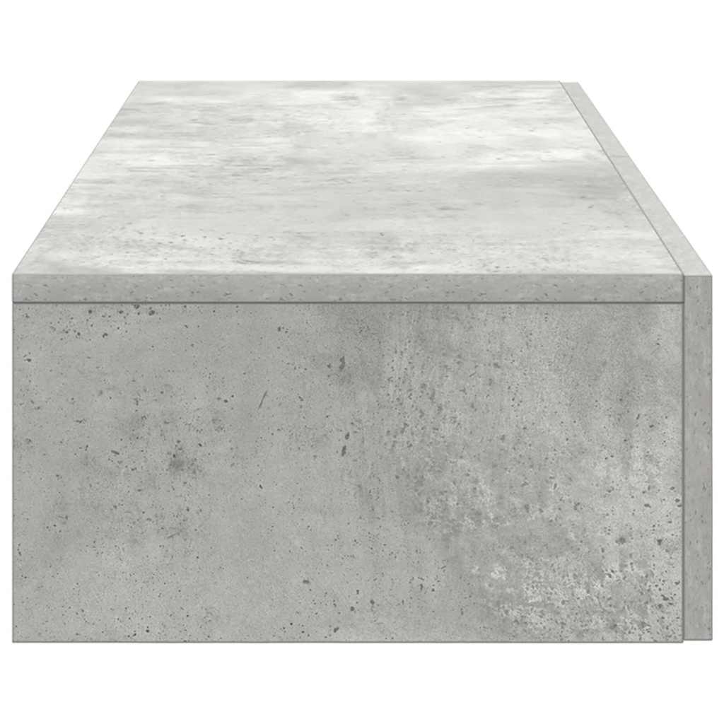 Scaffale a Parete con Cassetti Grigio 100x36x19cm in Truciolato