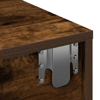 Scaffale a Parete con Cassetti Fumo 100x36x19 cm in Truciolato | homemem39