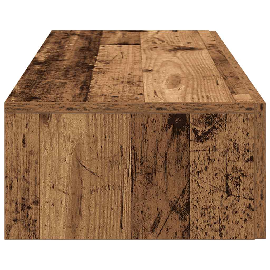 Scaffale a Parete con Cassetti Antico 100x36x19cm in Truciolato | homemem39